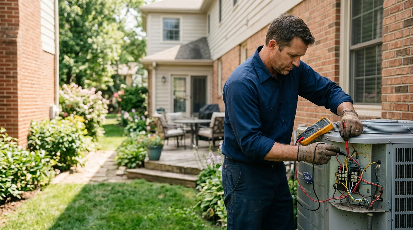 HVAC technician working near Shawnee, OK